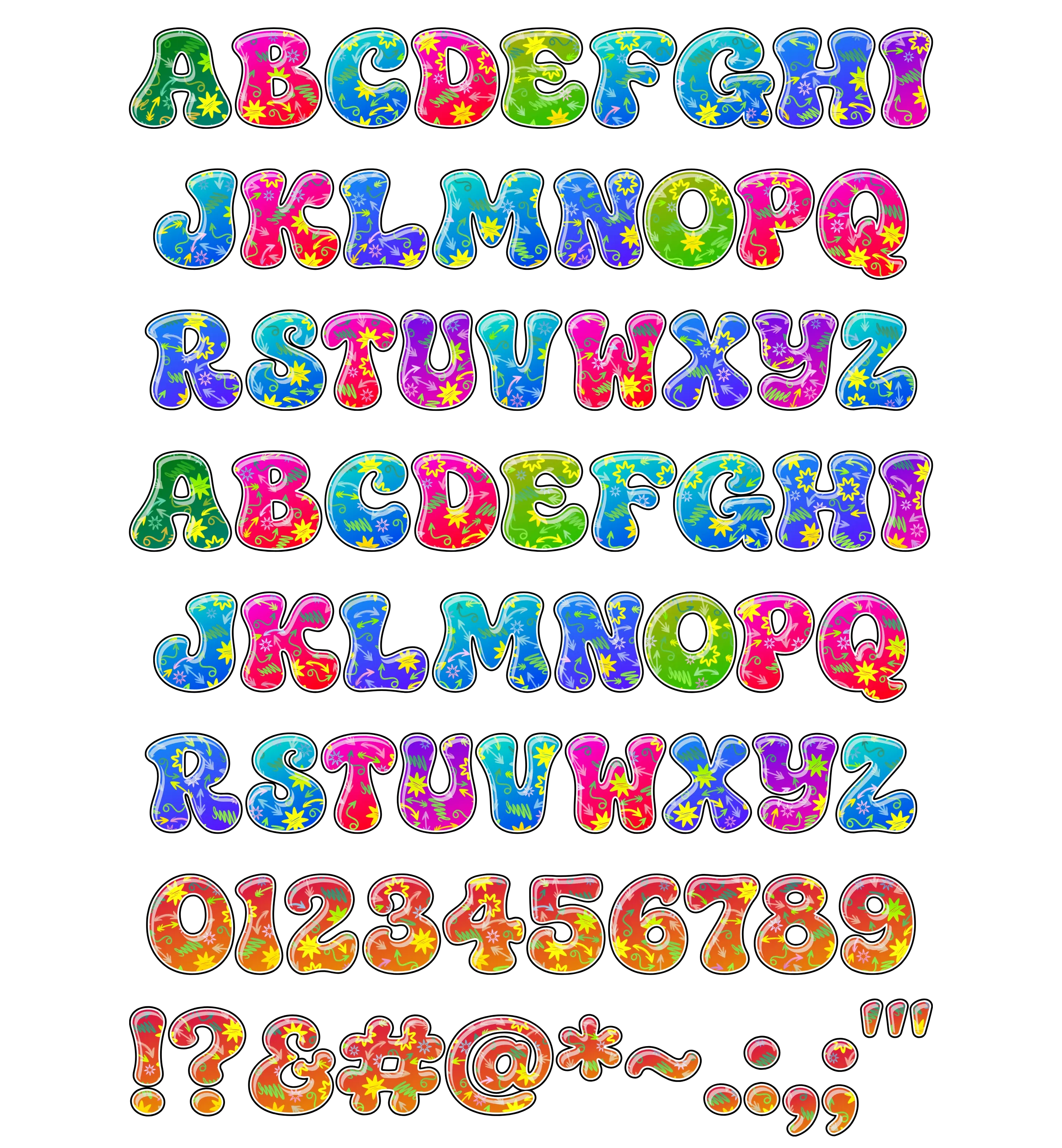 Latin Alphabet & Numbers (A-Z, a-z, 0-9) for CS-Doodle-Pop-01