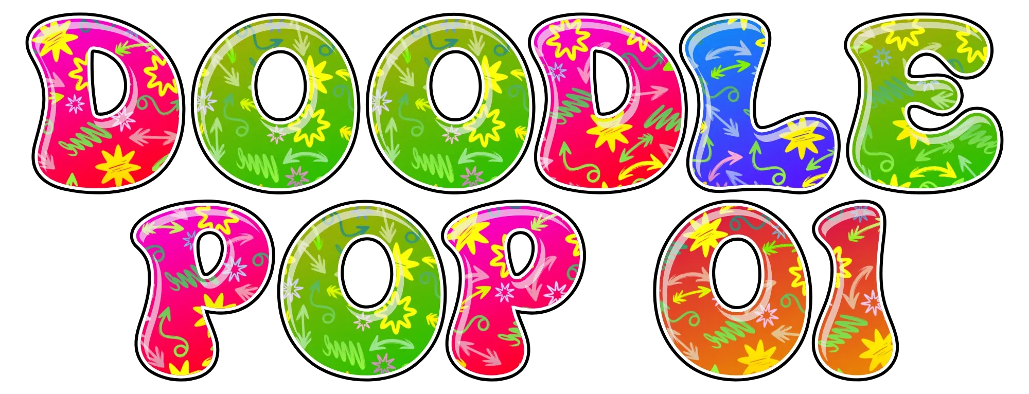 CS-Doodle-Pop-01 individual COLRStudio color font preview