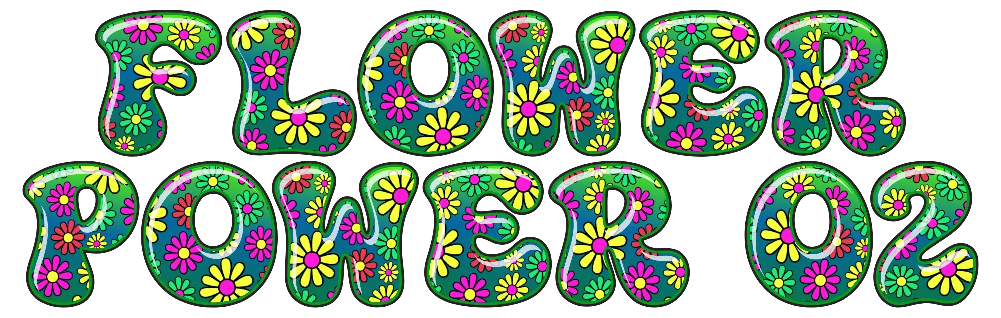 CS-Flowerpower-02 individual COLRStudio color font preview