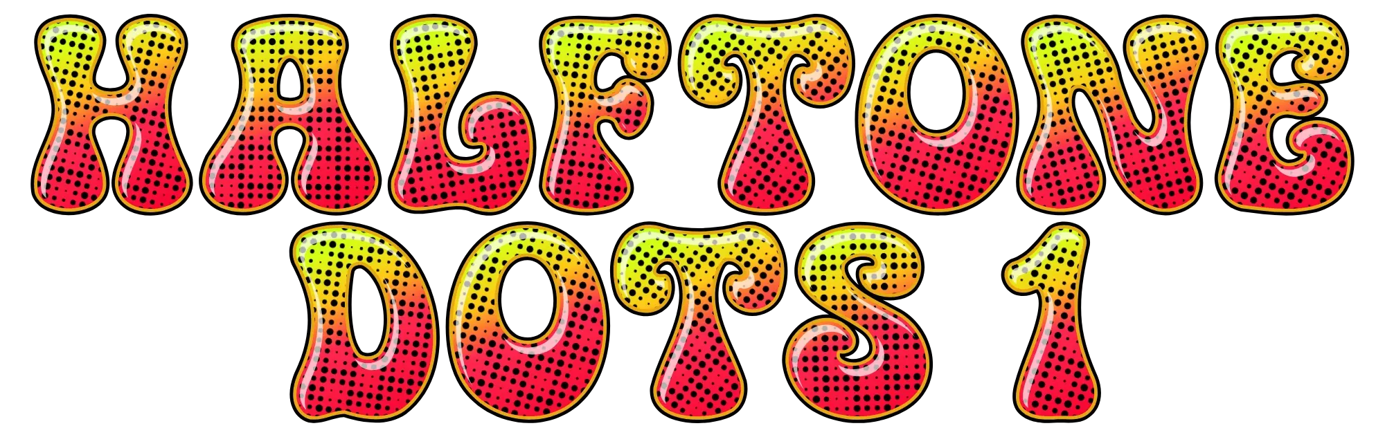 CS-Halftone-Dots-1 individual COLRStudio color font preview