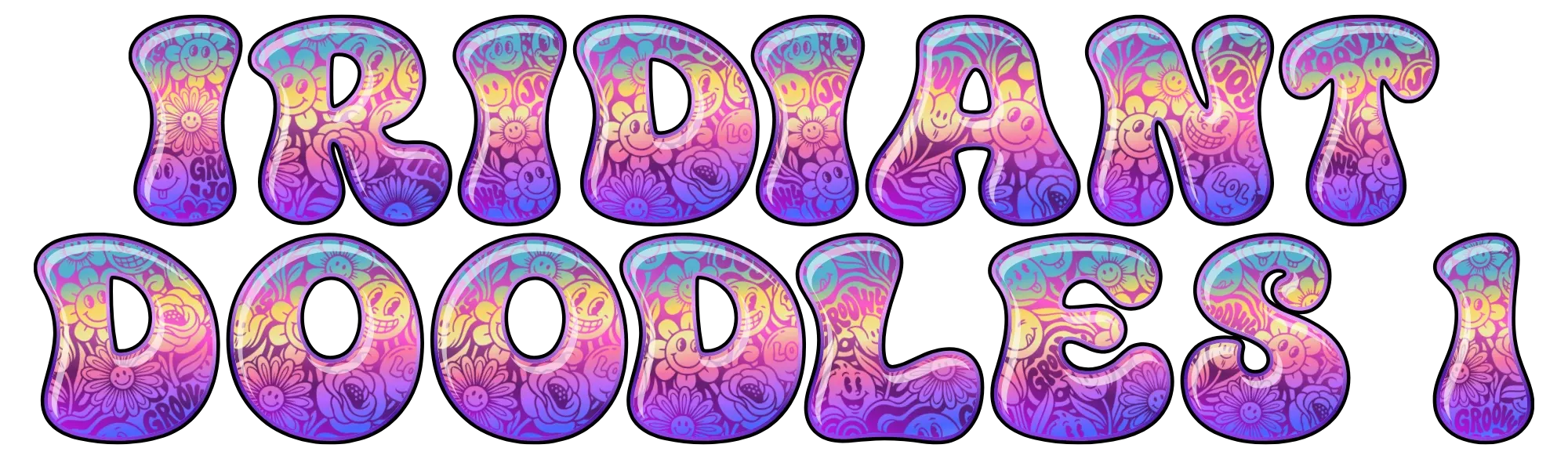 CS-Iridiant-Doodles-1 individual COLRStudio color font preview