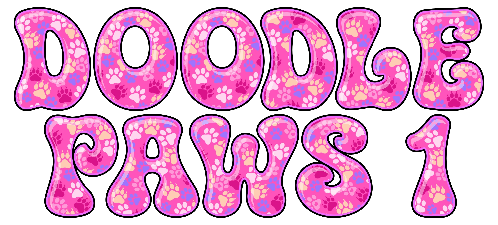 Typeface poster preview for the CS-Doodle-Paws-1 font