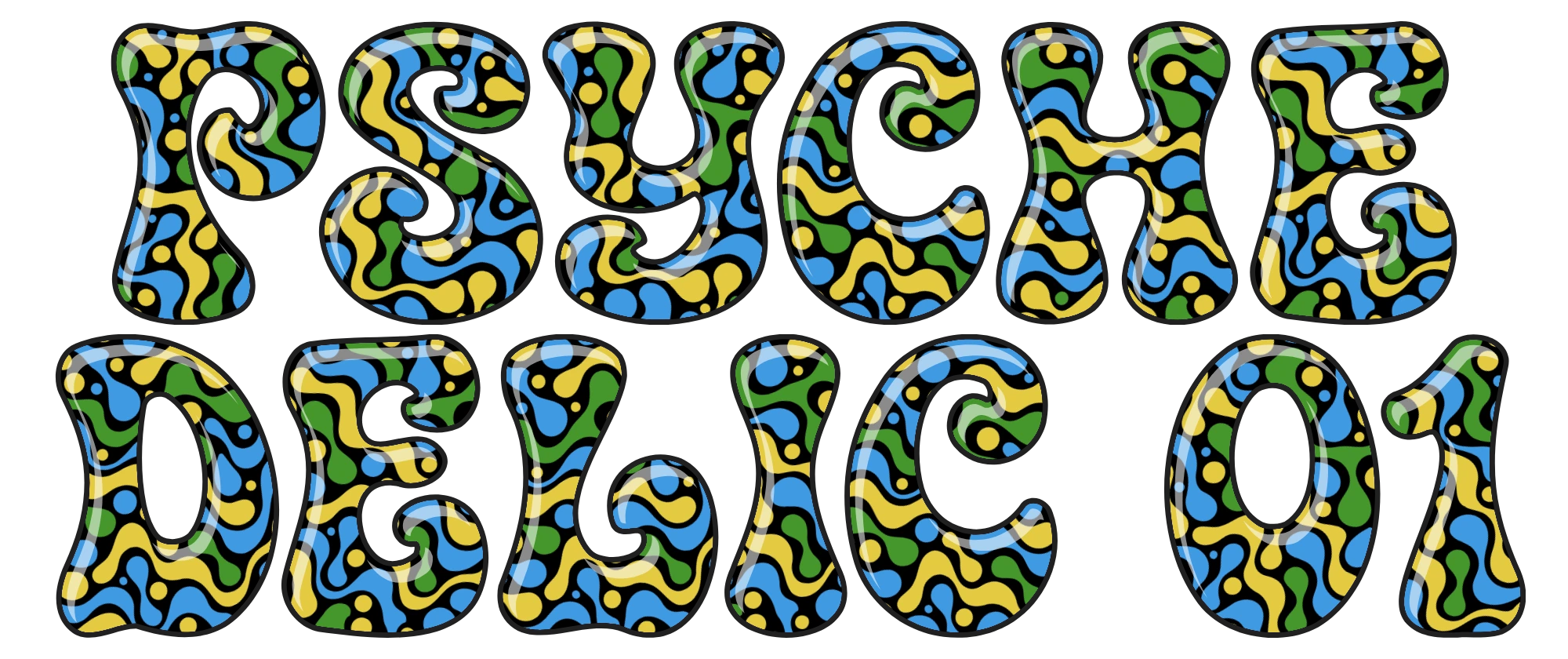 Typeface poster preview for the CS-Psychedelic-01 font